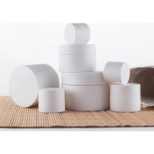 24PCS 50g 80g Frosted White Empty Plastic Cream Jar Plastic Jars Cosmetic Container Jar Sample Packaging Containers Blanco Vials