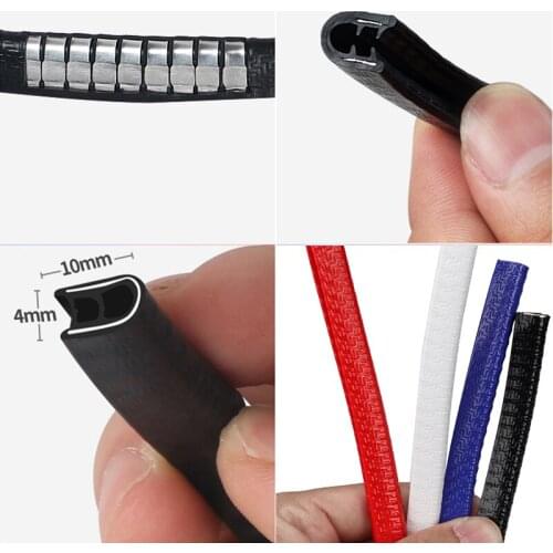 5/10m Car Door Edge Protector Universal Auto Door Guard Protective Strip Universal Automobile Door Trunk Hood Seal Sealant Strip