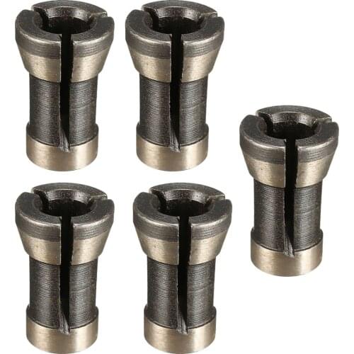 5Pieces 1/4'' 6.35mm Alloy Collet Chuck Adapter For Trimming Engraving Machine