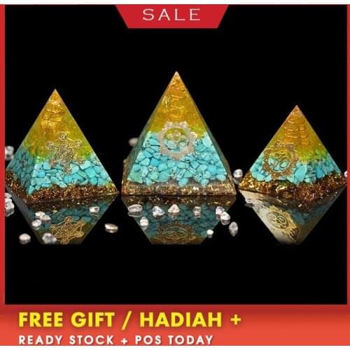 AURA REIKI Orgonite Pyramid Pyramid Natural Chakra Crystal Energy Converter Transplanting Evil Spirits To Remove Negative Energy