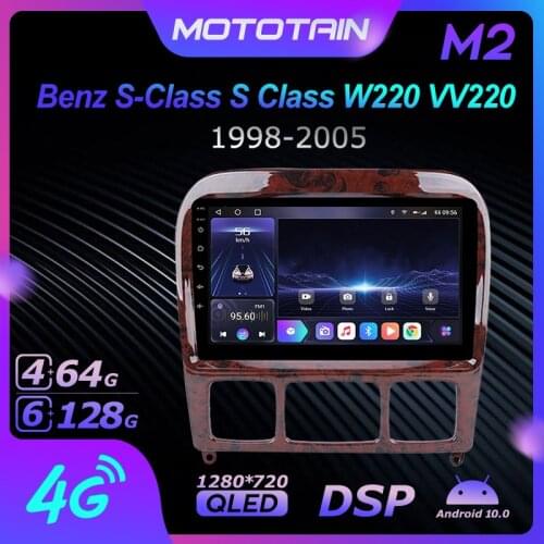 Android 10.0 6G+128G Car Radio Stereo for Mercedes Benz S-Class S Class W220 VV220 1998 - 2005 Auto Audio GPS 4G LTE head unit