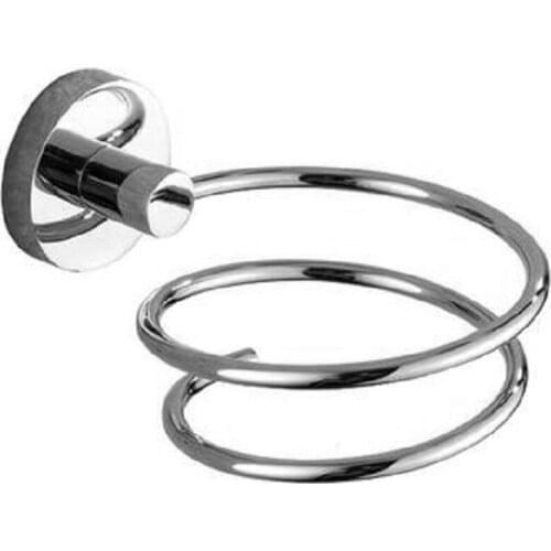 Hair Dryer Holder Hair Dryer Holder Stainless Steel Hair Care Tool Holder Wall-Mounted Chrome-Plated Surface