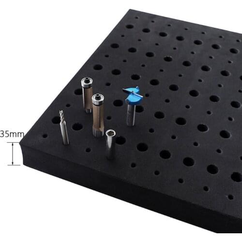 110 Holes Router Bit Tray Storage Holder for 1/4'' 1/2'' Shank Milling Cutters R7RC