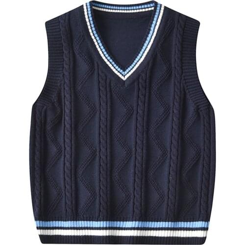 Childrens Vest Warm V-neck Sleeveless Knitted Vest Sweater Top for Vacation Birthday Kid Girls Boys Sweater Vest School Clothes