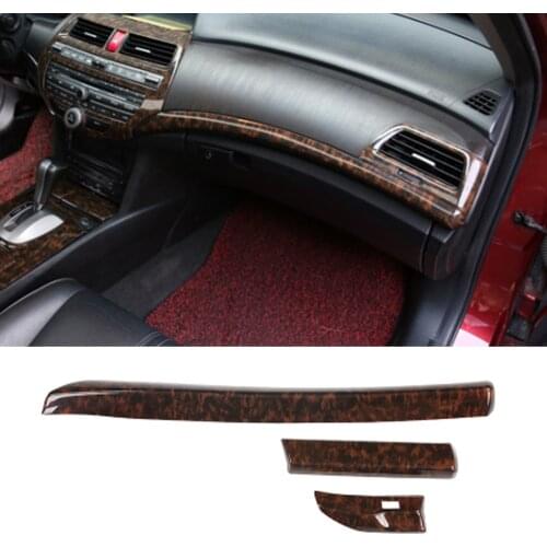 For Honda Accord 8th 2008-2012 LHD Car Dashboard Decoration Strips Trim Stickers Interior Auto Accessory Styling Moldings