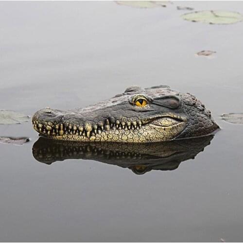 Decorations Simulation Animals Floating Decoy Ornaments Outdoor Garden Synthetic Resin For Park Pool Buoy Bait Crocodile Head