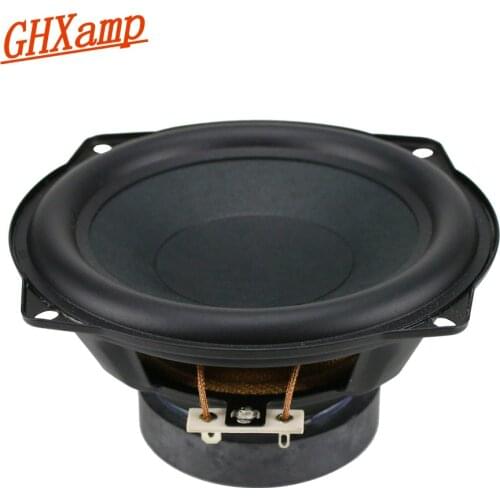 Updates 4ohm 5.25 inch Mid-Bass Speaker Unit Subwoofer 30W Deep Bass Mediant Woofer Loudspeaker Rubber Edge 1pc