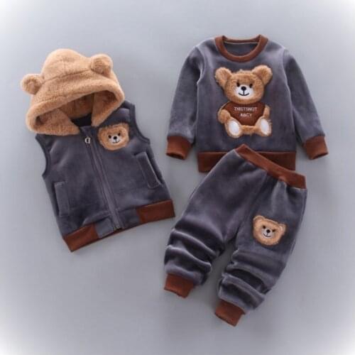 Autumn Winter Baby Boys Clothes Set Warm Baby Girl Clothes Kids Sport Suit Outfits Newborn Baby Clothes