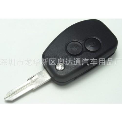 By DHL 200pcs 2Button Modified Key Case For Renault Dacia Modus Duster Clio Folding Remote Car Key Fob With Key Blank