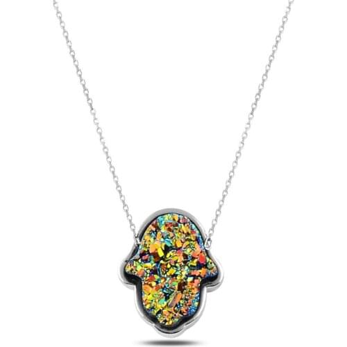 KUTAYDAN Fatma Master Hand Necklace 925 Sterling Silver