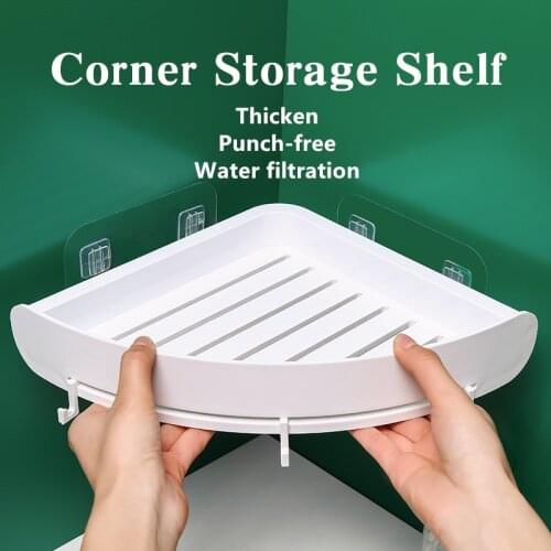 Plastic Bathroom Shelf Organizer Snap Up Corner Shelf Bathroom Corner Shelf Shower Storage Wall Holder Kitchen Shampoo Holder