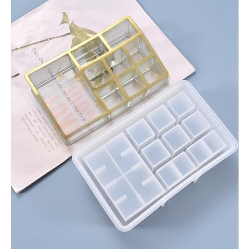DIY Crystal Epoxy Resin Silicone Mold Self-made Lipstick Multi-purpose Storage Box Silicone Molds For Resin