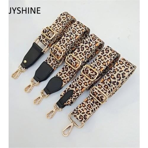 Adjustable Nylon Belts For Women Bag Leopard Bag Strap Handbag Belt Wide Shoulder Bag Strap Replacement Strap Accessory Bag Part