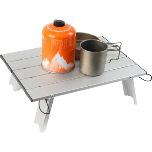 2021 NEW Mini Black Outdoor Aluminum alloy Folding Table Furniture Barbecue Camping Tent Household Bed Collapsible Computer Desk
