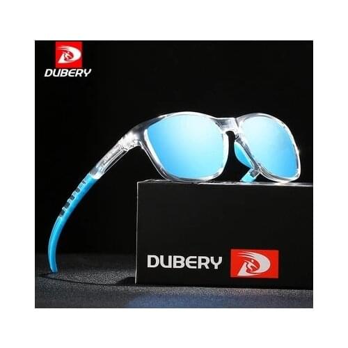 DUBERY NEW Sunglasses Mens Polarized Driving Sport Sun Glasses For Men Women Square Color Mirror Luxury Brand Designer d202