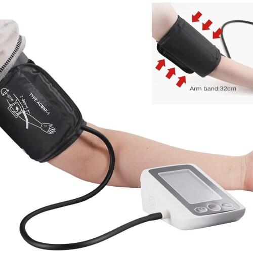 Upper Arm blood pressure monitor Pulse Gauge Meter BP Heart Beat Rate Tonometer Wrist Blood Pressure Digital LCD Sphygmomanomete