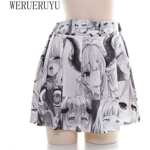 2020 new cosplay Anime print skirts woman sexy mini pleated skirt clothes women femme jupes faldas cortas kawaii womens clothing