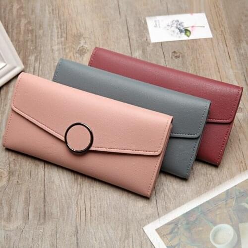 2019 New Style WOMENS Long Wallet Korean-style Card Bit More Snap Closure Hipster Wallet