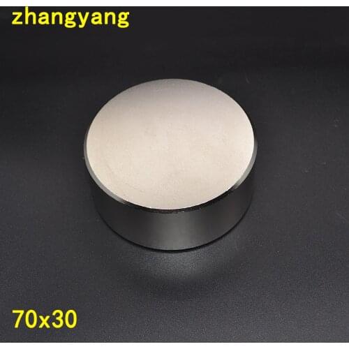 1PCS Magnet Dia 70x30 mm hot round magnet Strong magnets Rare Earth Neodymium Magnet 70x30mm wholesale 70*30 mm