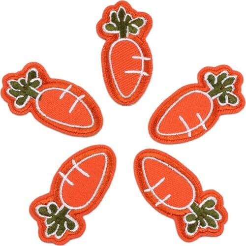 10pcs/lot Cartoon carrot Patch Iron On Sew On Patches Embrodered patch Garments Accessories DIY Jeans Coat Bag Shoes Appliques