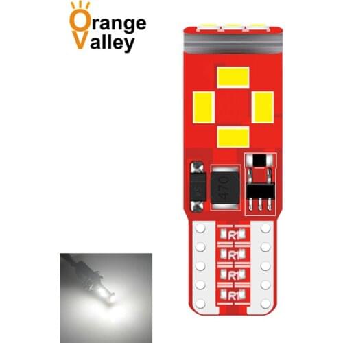 2PCS Car LED T10 Led Canbus W5W Led Bulbs 168 194 11smd 12smd 15 SMD 3020 LED Dome Reading Lamp Interior Lights Auto DC 12-24v