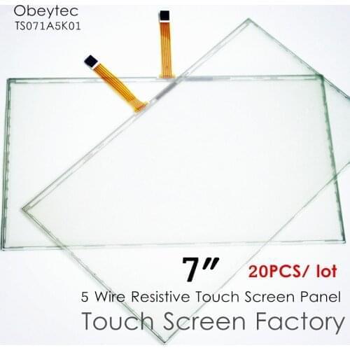 20PCS! Obeytec 7inch resistive touch screen, 5-wire technology, 16:10, Active area 154.5*92.5 mm, Obeytec model TS071A5K01