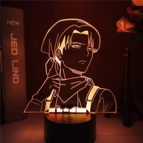 Levi Ackerman Acrylic 3d Lamp Attack on Titan for Home Room Decor Light Child Gift Levi Ackerman LED Night Light Anime