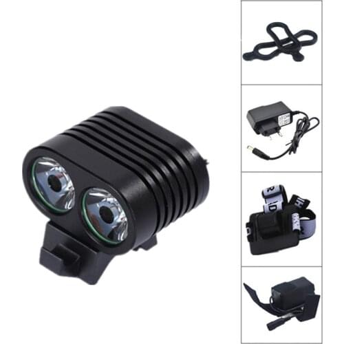 5000 Lumens XM-L 2T6 LED Bicycle Bike front Light Lamp Battery Pack Charger + Headband