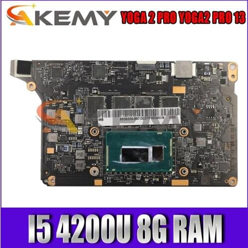Akemy NM-A074 Motherboard For Lenovo YOGA 2 PRO YOGA2 PRO 13 Laptop Motherboard CPU I5 4200U 8G RAM 100% Test Work