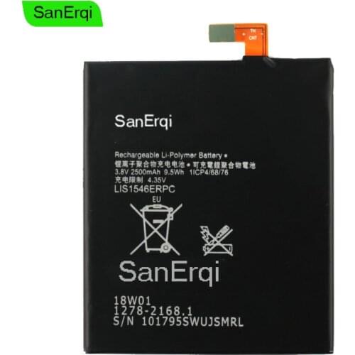 Battery For Sony Xperia C3 T3 S55T S55U D2502 D2533 M50W D5103 LIS1546ERPC 2500mAh SanErqi