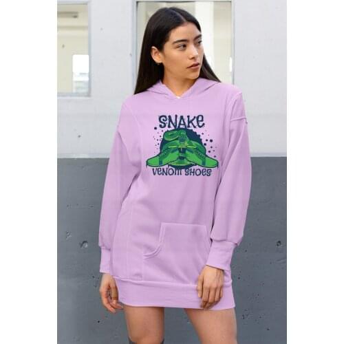 Angemiel Wear Snake Venom Shoes Pink Dress Sweatshirt Tunik