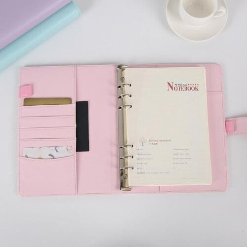 Button Snap On Notebook Journal Agenda Planner Book Diary Faux Leather Cover agenda 2021 cuadernos планер ежеднвеник