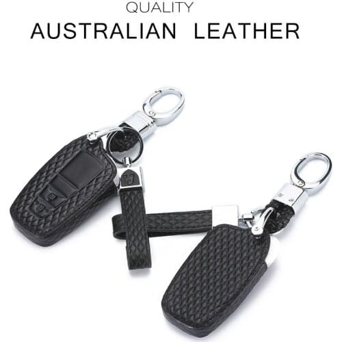 Car Key Case Cover Leather For Toyota Chr C-hr 2017 2018 Prius Car Key Cover With Keychain Key Portect