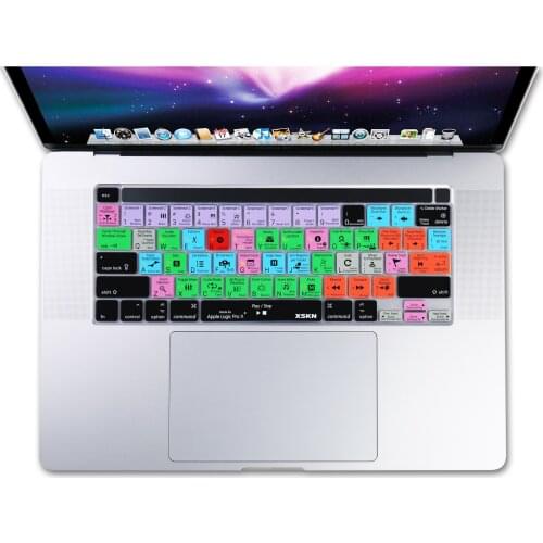 XSKN Logic Pro X English Shortcuts Keyboard Cover Skin for US Version 16 inch A2141 New MacBook Pro with Touch Bar & Touch ID
