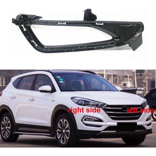 For Hyundai Tucson 2015 2016 2017 2018 Fog Lamp Shell Front Bumper Grille Driving Lamp Cover Fog Light Cover