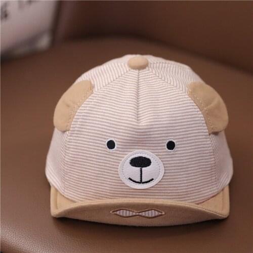Cartoon Bear Baby Hat Lovely Embroidery Baby Girl Boy Cap Spring Children Sun Hat Baseball Cap Toddler Cap Bonnet