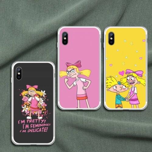 Hey Arnold America cartoon Phone Case Transparent for iPhone 6 7 8 11 12 s mini pro X XS XR MAX Plus