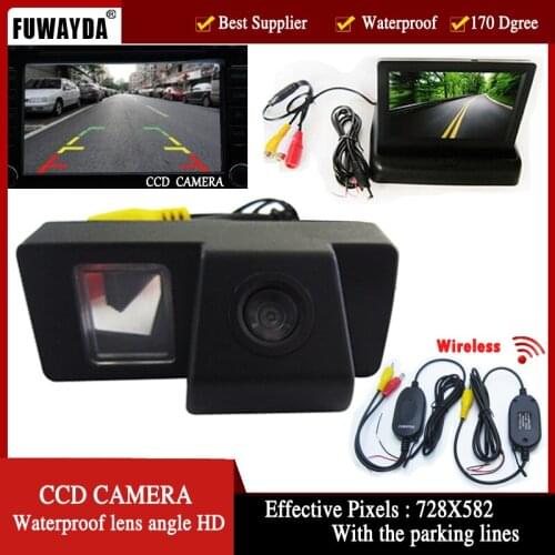 FUWAYDA Video Auto Parking Monitor 4.3inch Car Rearview Monitor car Camera Withfor TOYOTA LAND CRUISER 200 LC200/Toyota REIZ2009