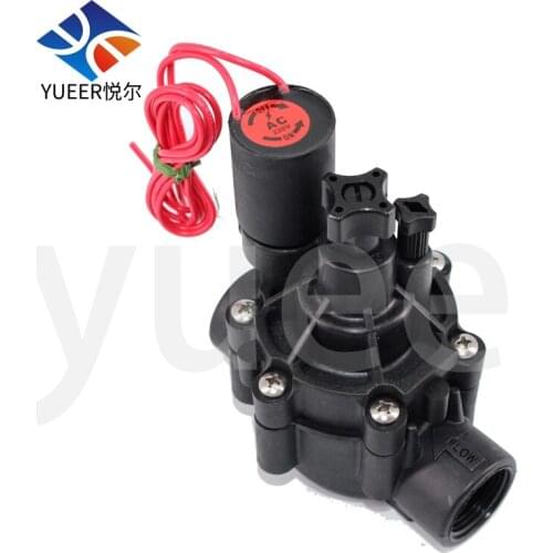 3/4" DN20 AC24V irrigation system 3/4 inch 076DH solenoid valve plastic manual operation switch