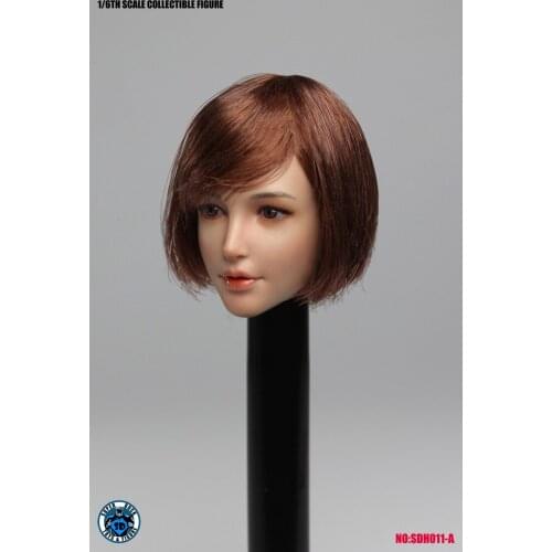 Collectible 1/6 SDH011 Beauty European Girl Head Sculpt Carved Model For 12" Pale Skin S01A/S04B/S07C/S10D Body In Stock