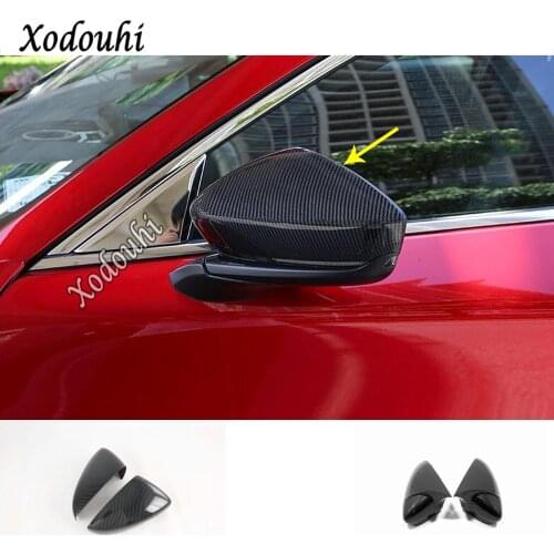 Car Body Styling Back Rear View Rearview Side Door Mirror Cover Stick Trim Frame Part 2pcs For Mazda CX-30 CX30 2020 2021