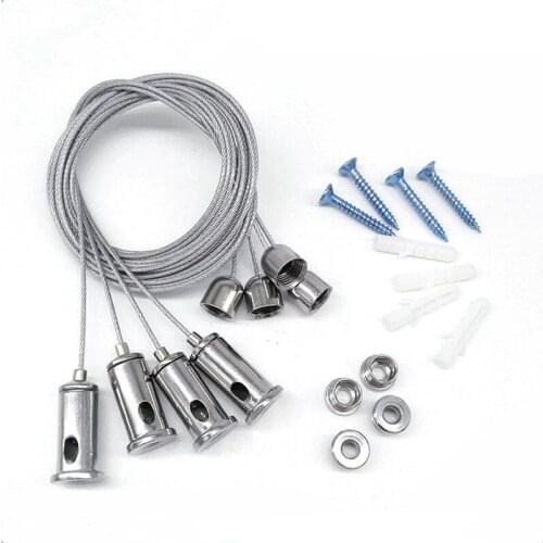 Chandelier wire rope Panel Lights Accessories / Hanging Steel Wire DIY Lighting Accessories 0.8Meter 50PCS