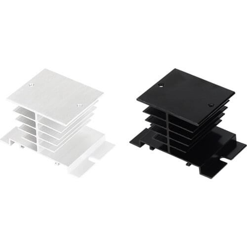 Mini Single Phase Solid State Relay SSR Aluminum Heat Sink Dissipation Radiator Newest Rail Mount For 10A-40A Relay