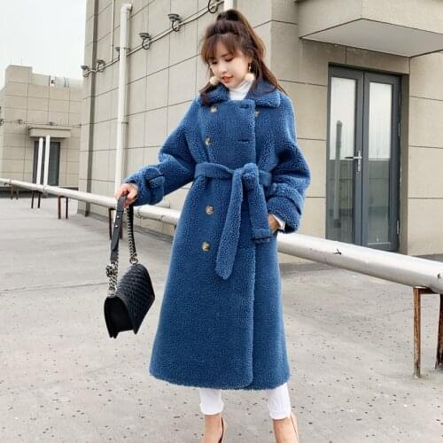 Real Fur Coat Women Long Winter Coat Women Korean Warm Real Fur Jacket for Women Clothes 2020 Manteau Femme YY265