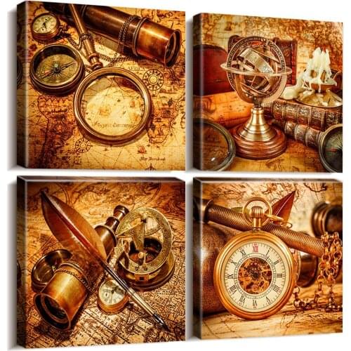 Sailing Navigation Tool Kits Canvas Pictures Canvas Prints Home Wall Decor Art Nautical Decor , Ready To Hang Drop shipping