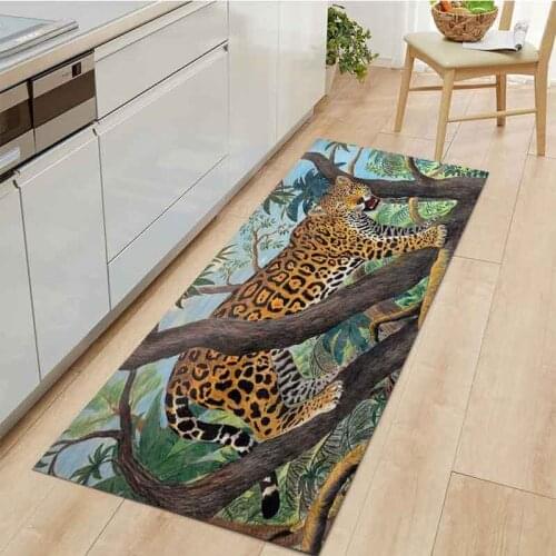 Leopards Series Doormat Kitchen Mat Cheaper Anti-Slip Modern Area Rugs Living Room Balcony Printed Carpet Hallway Bath Mat