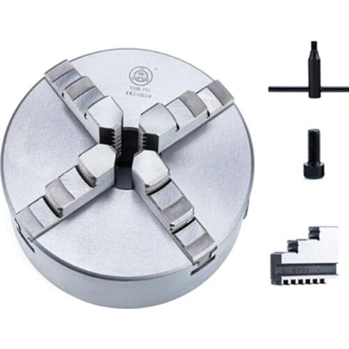 K12/K11- 80/100/125/160/200/250 Self-Centering Chuck 3 Jaws 4 Jaws Hardened Steel for CNC Lathe Drilling Milling Machine