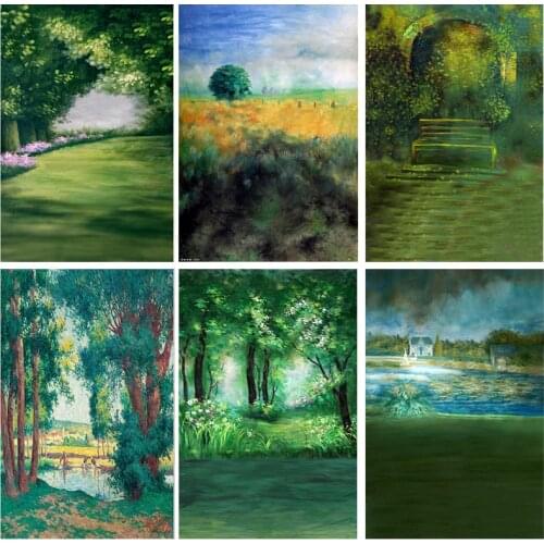 SHENGYONGBAO Vintage Oil Painting Scenery Photography Backdrops Children Portrait Background For Photo Studio Props 21514 AF-19