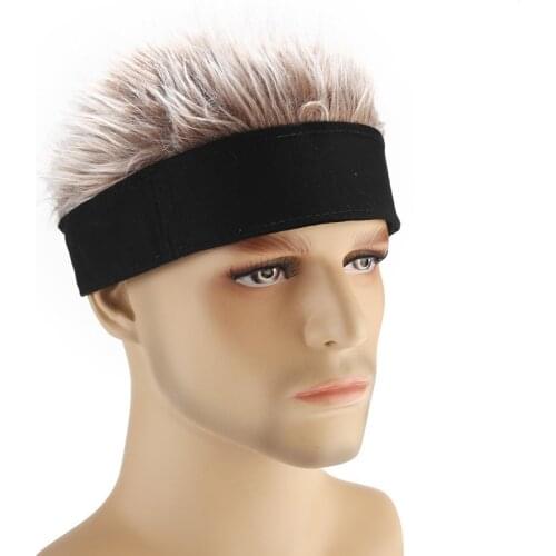 Unisex Wig Hat With Multiple Colors Fake Spiky Flair Hair Funny Beanies Tie cap Cool Wig Billy Bob Fashion Accessories