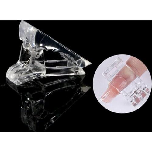 2Pcs Nail Clip Acrylic Nail Plastic Fake Finger Polish Extension Tips Quick Building Mold UV Gel LED Manicure Art Builder Tool
